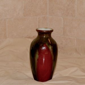 Chinese Oxblood style Ceramic Vase.